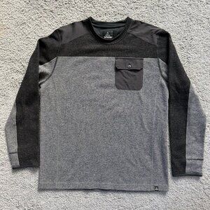 prAna Men's Lonan Sweater in Men's Size XL-Charcoal Black Colorway- Excel. Cond.